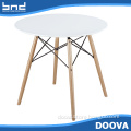 Round table with wood legs and iron hob fashion coffee table